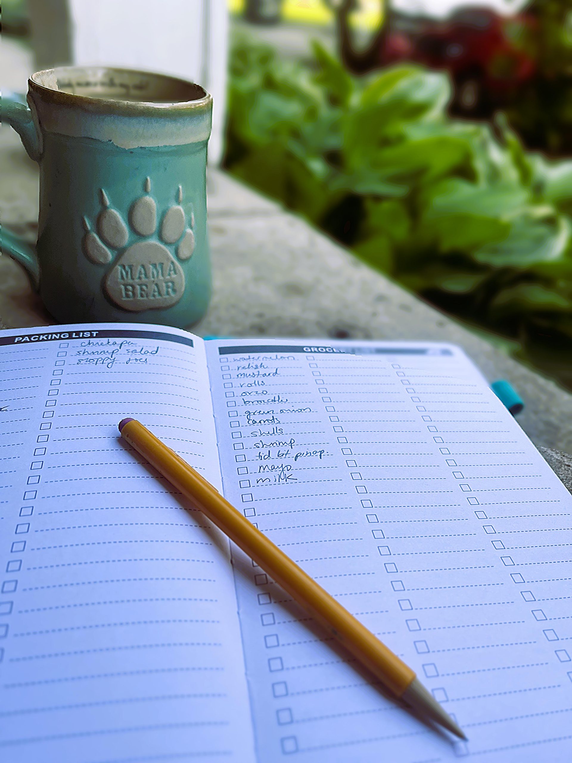 always ready for rv camping checklist with mug in the background